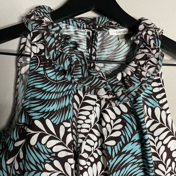 Tyler Boe Ruffle Neckline Sleeveless Shift Dress Size 2 - Picture 3 of 7
